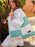 Seaspray patchwork beach bag and purse set, UK version