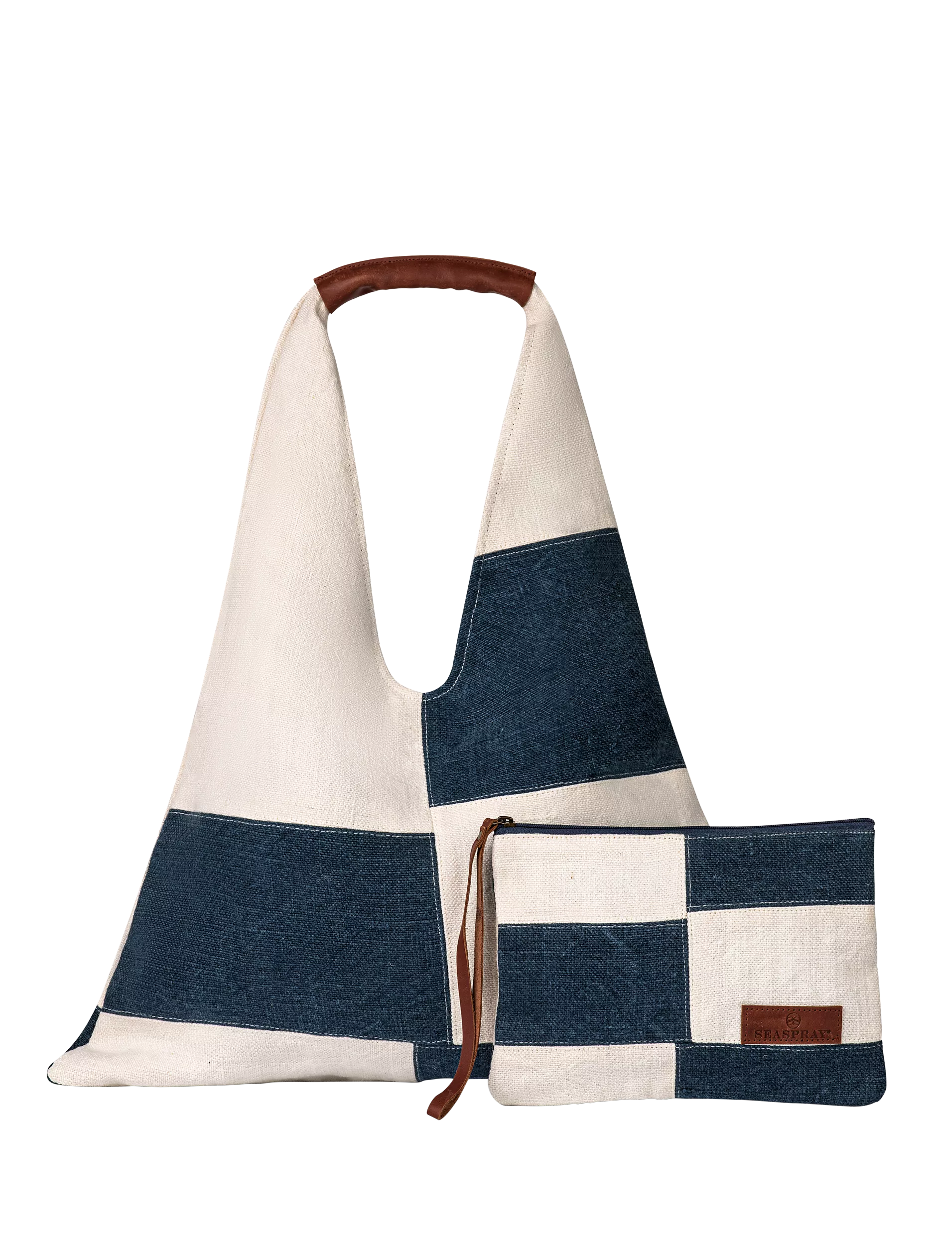 Seaspray Patchwork Beach Bag and Purse Set