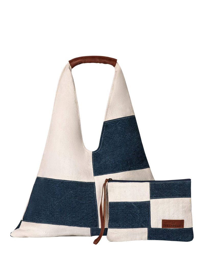 Seaspray Patchwork Beach Bag and Purse Set