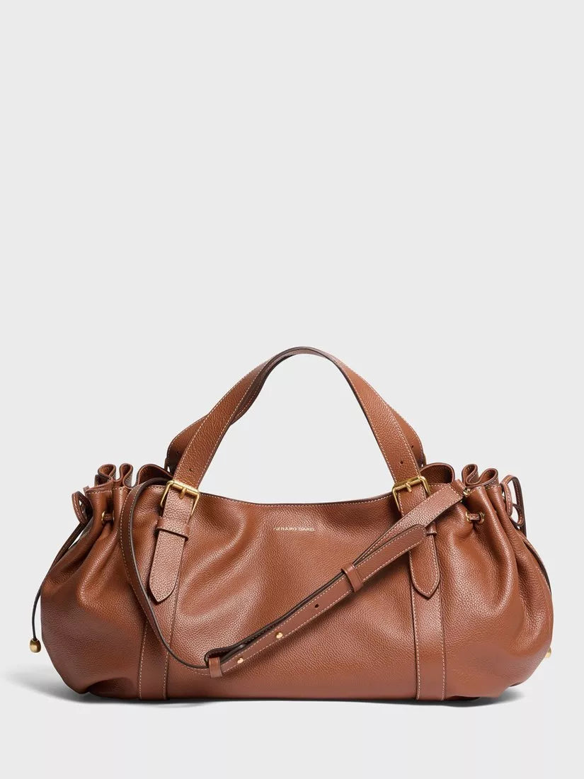 Gerard Darel Le 24H leather shoulder bag in tan (British brand)