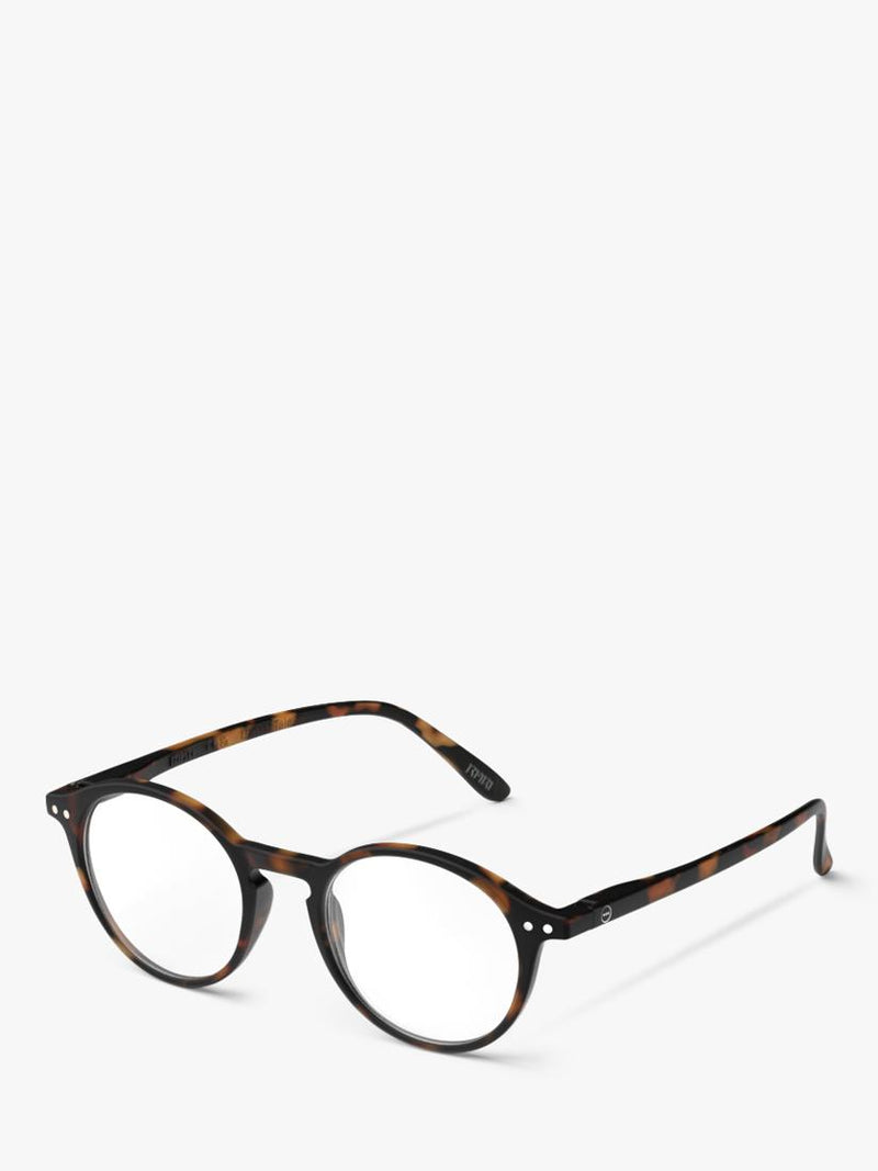 Soft tortoise reading glasses with flexible arms by IZIPIZI, UK version