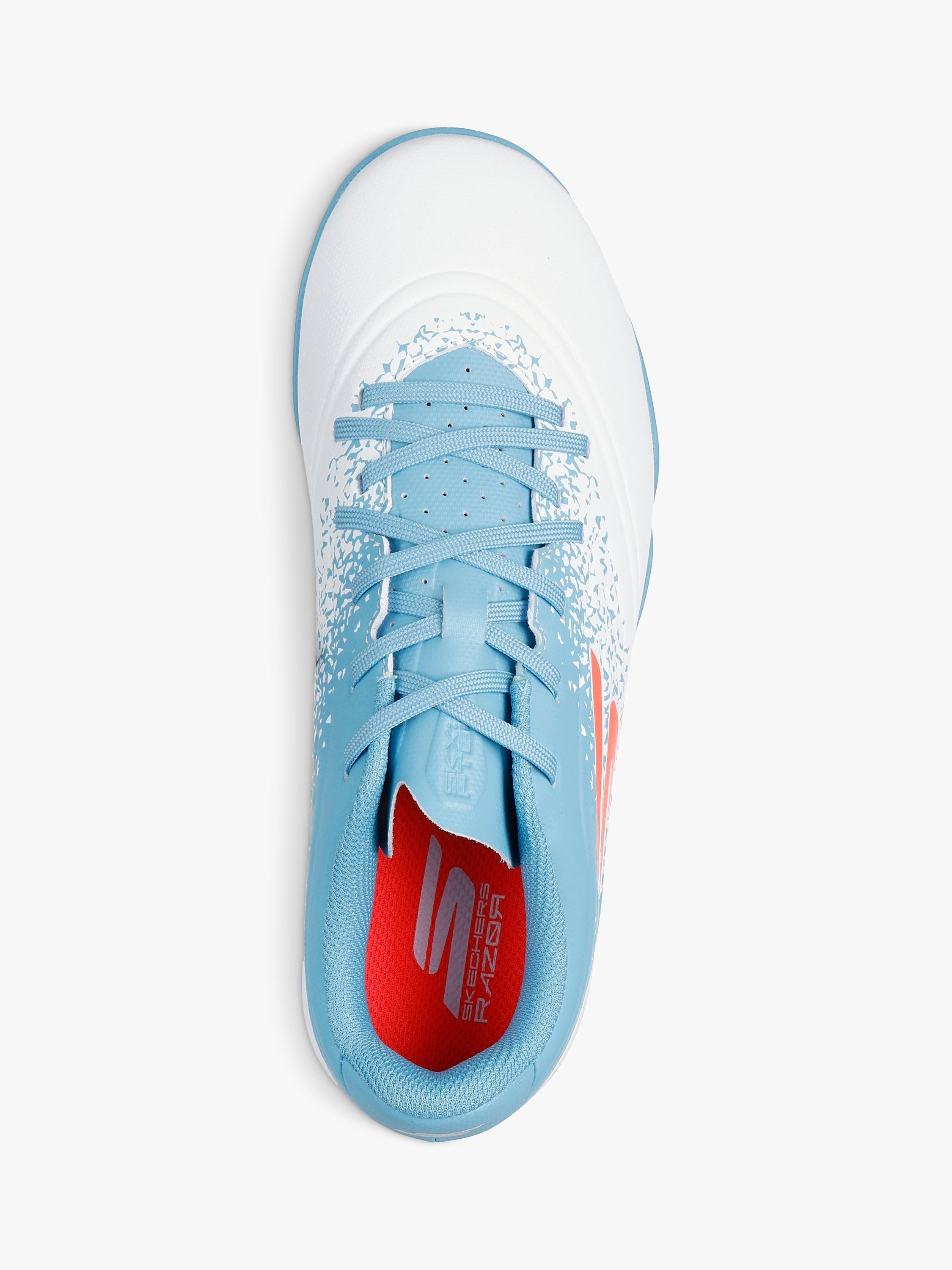 Skechers kids turf football boots white turquoise - British product