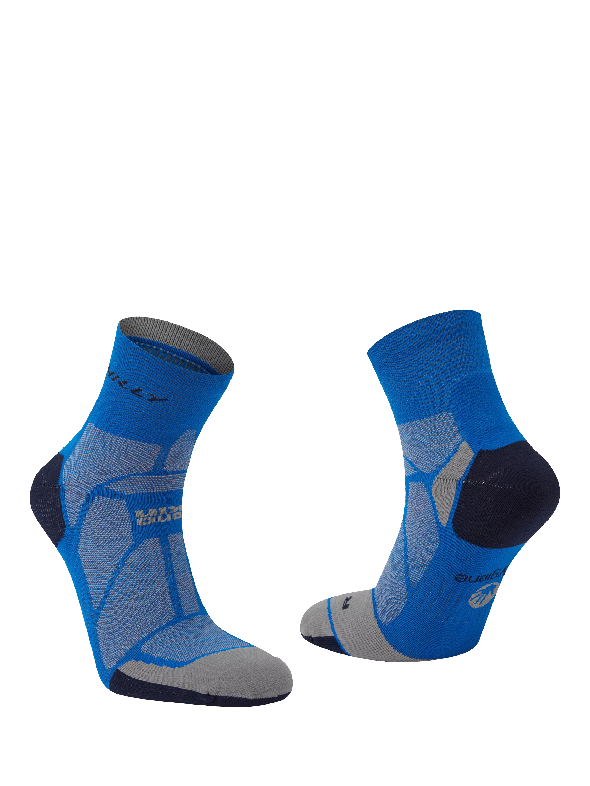 Hilly ankle running socks Cobalt/Iron, UK version