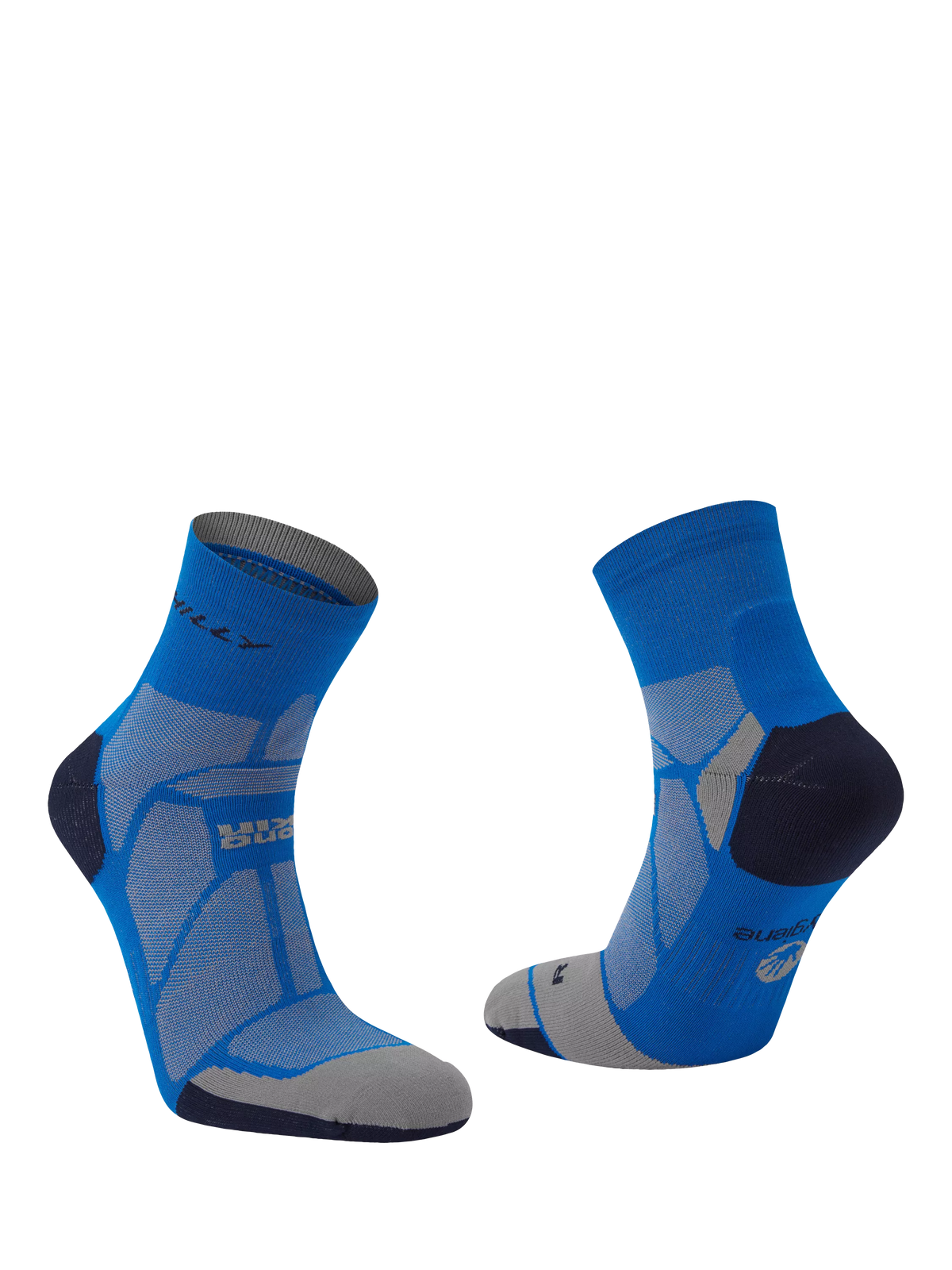 Hilly ankle running socks Cobalt/Iron, UK version