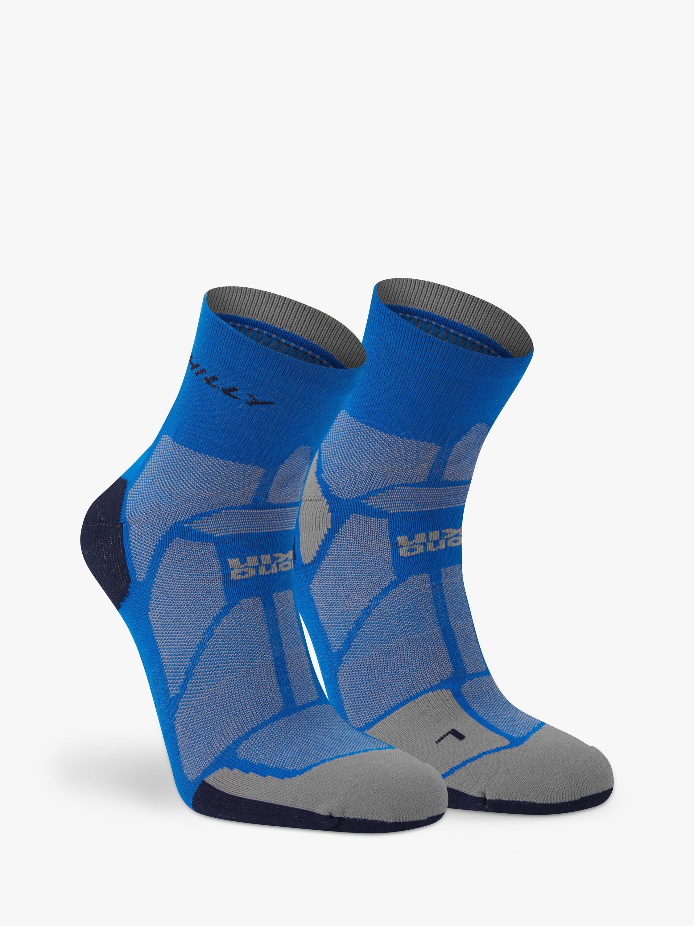 Hilly ankle running socks Cobalt/Iron, UK version