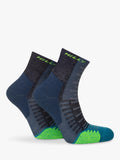 Hilly ankle running socks denim teal - British product