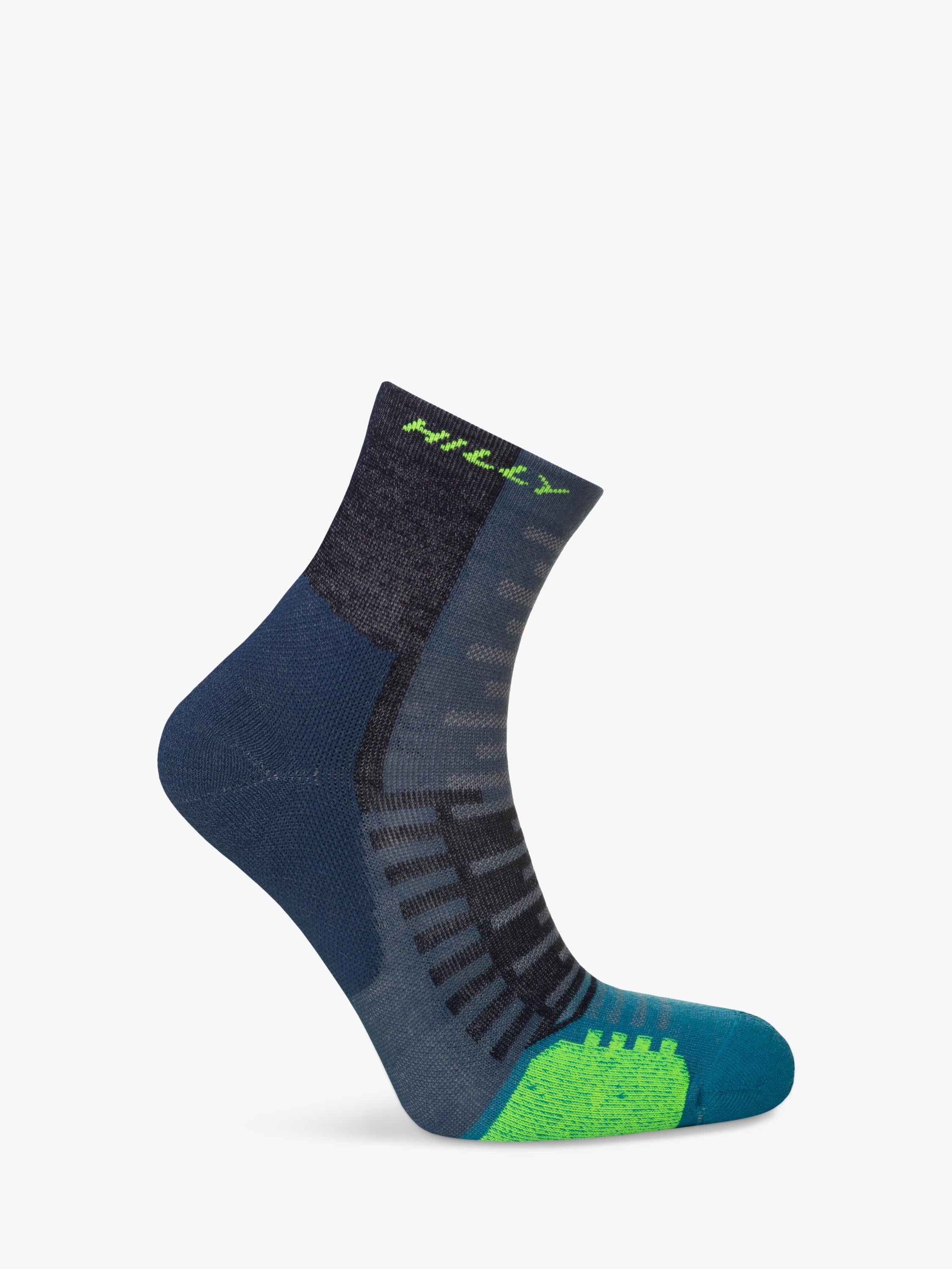 Hilly ankle running socks denim teal - British product