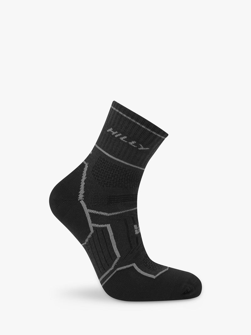 Hilly Twin Skin anklet running socks black - imported from the UK