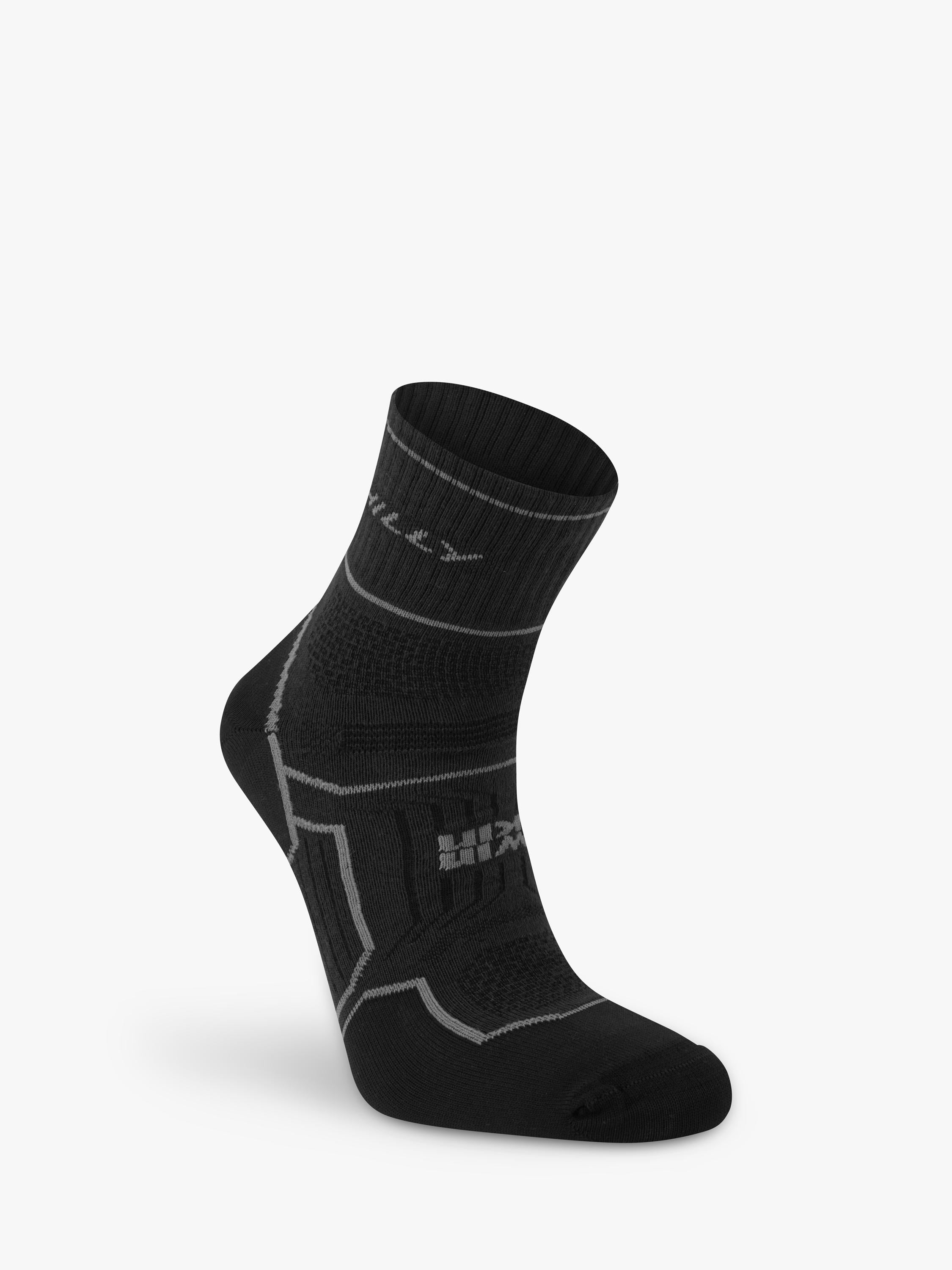 Hilly Twin Skin anklet running socks black - imported from the UK