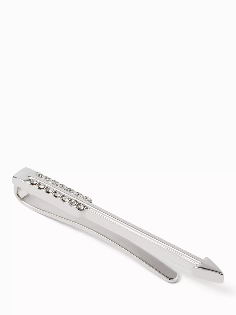 Simon Carter Arrow tie slide silver tone Swarovski crystals, UK version