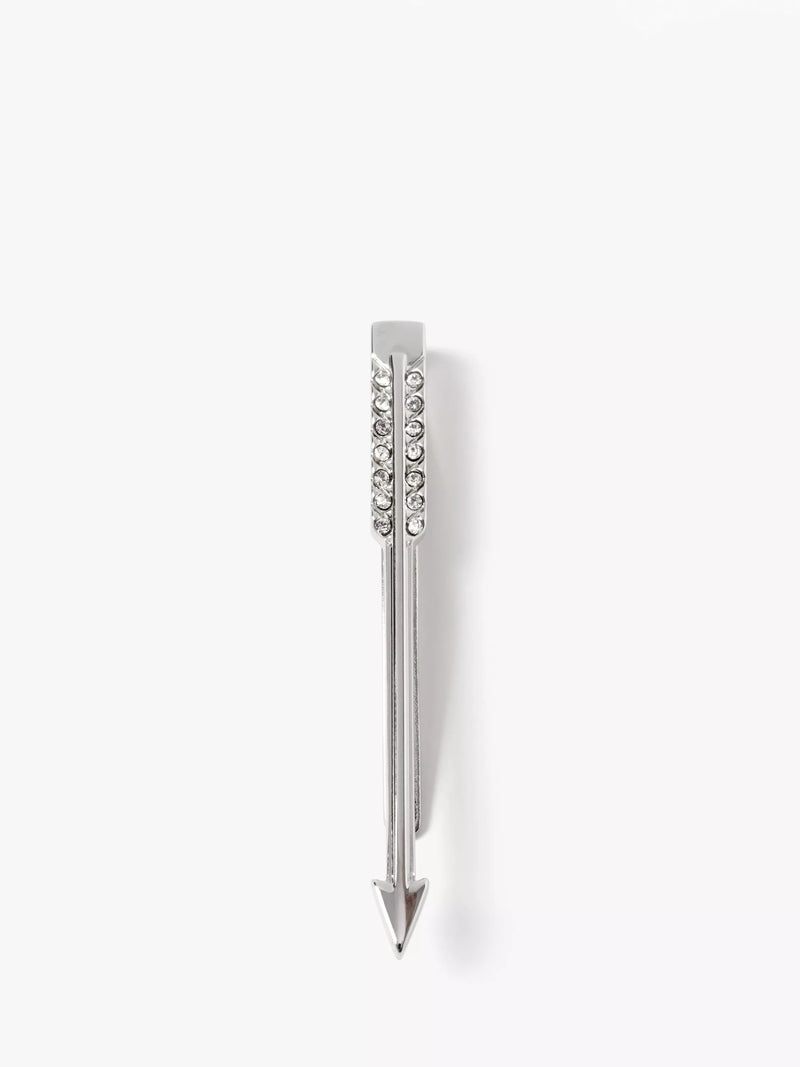 Simon Carter Arrow tie slide silver tone Swarovski crystals, UK version