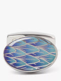 Simon Carter cufflink tie slide set blue/silver, imported from the UK