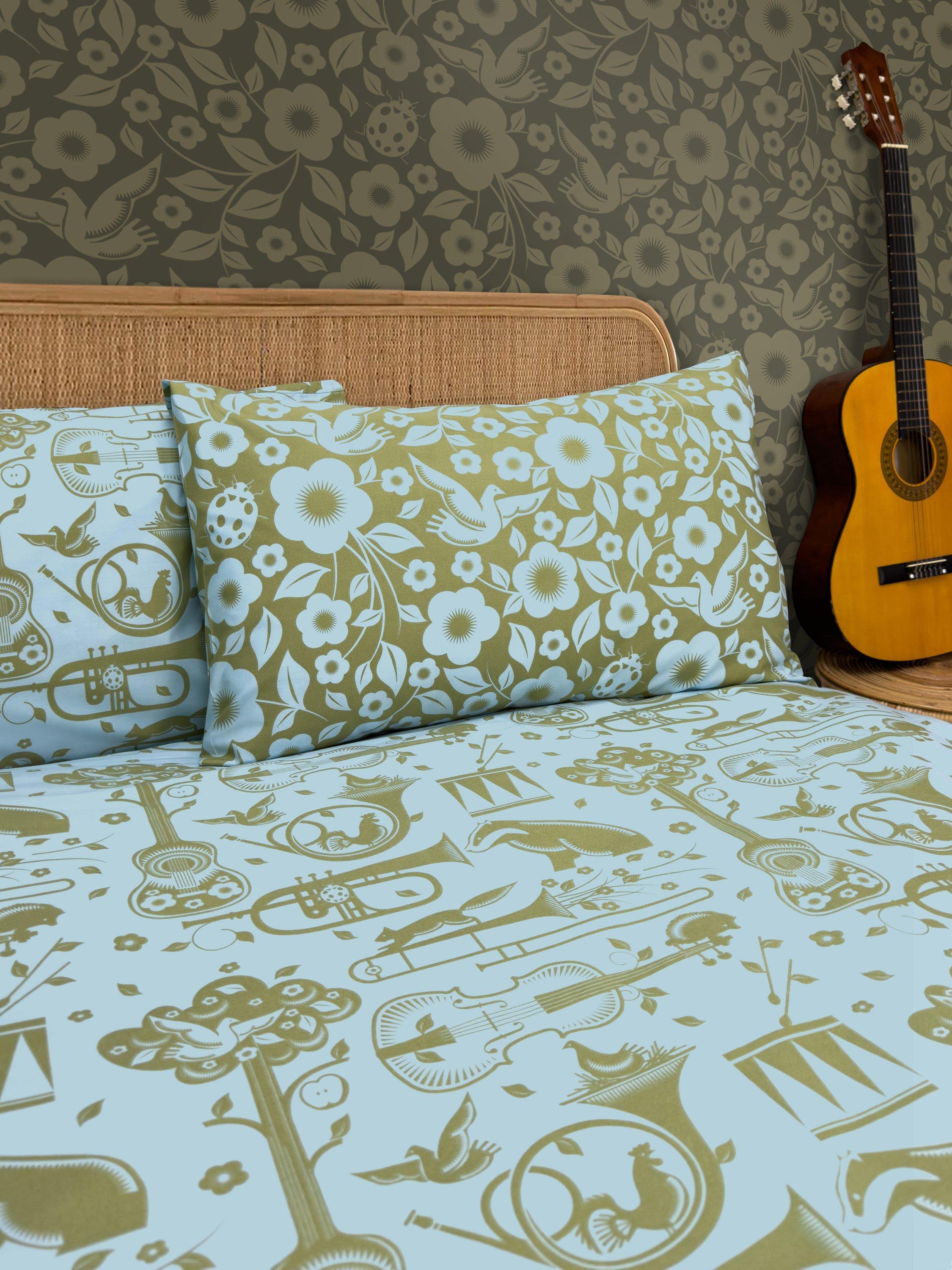 Mini Moderns Pet Sounds Doppel-Bettbezug-Set - britisches Produkt