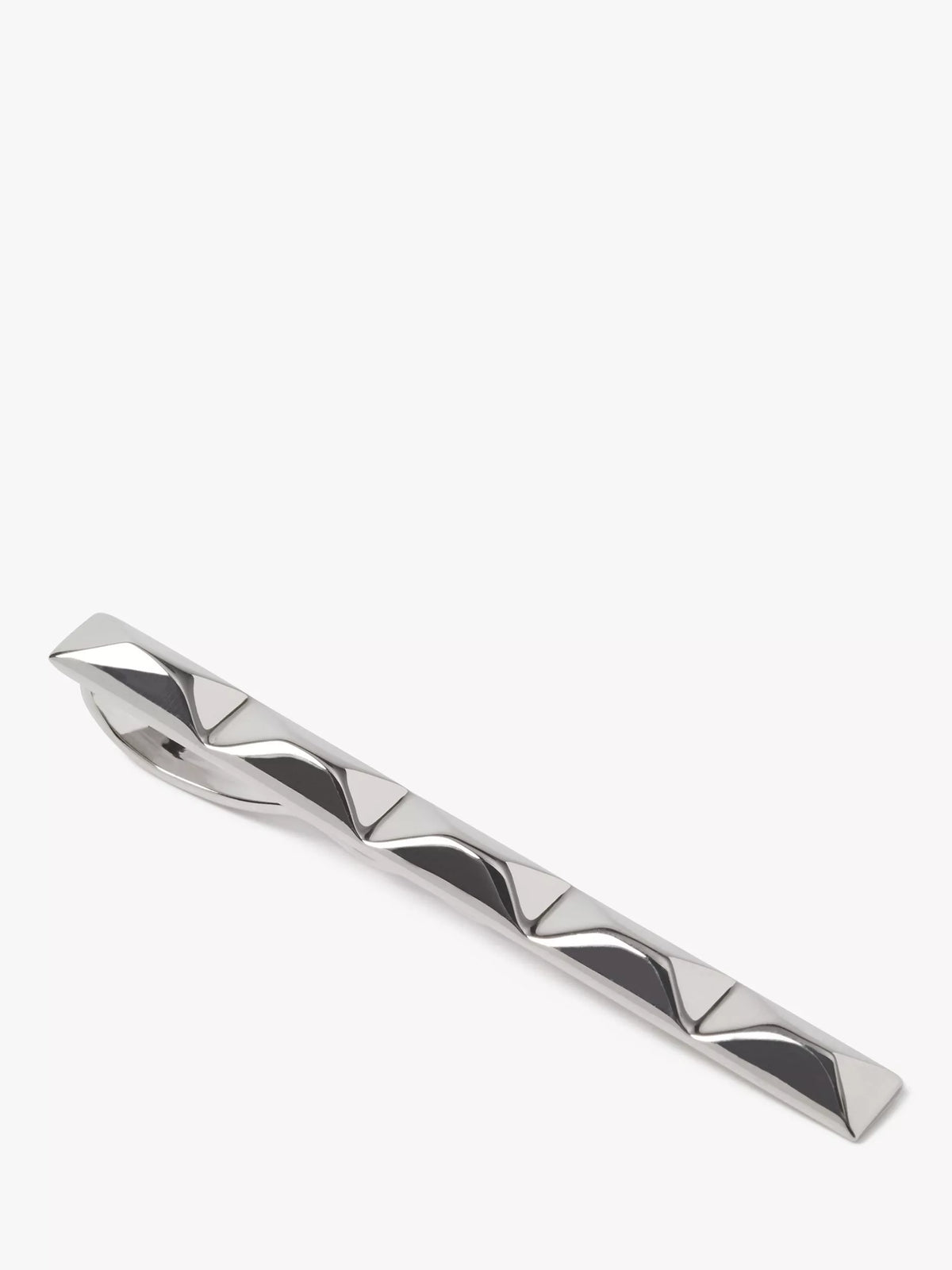 Simon Carter faceted tie slide silver tone (British brand)