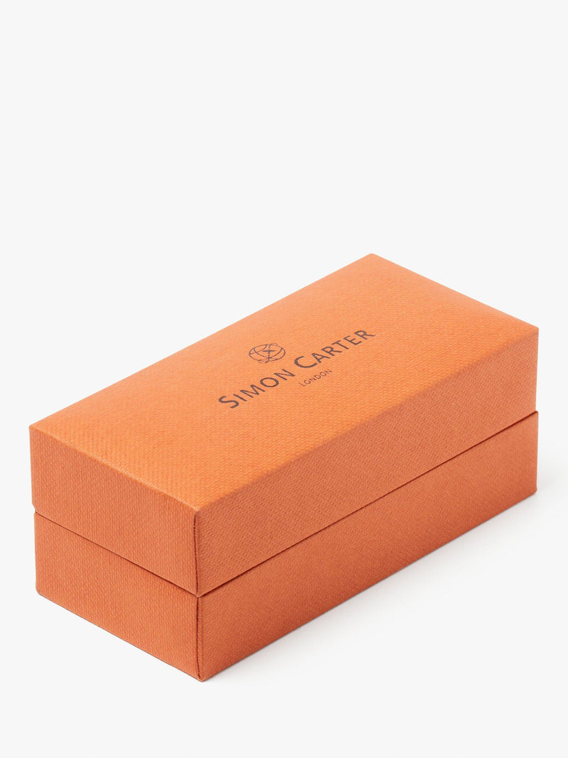 Simon Carter faceted tie slide silver tone (British brand)