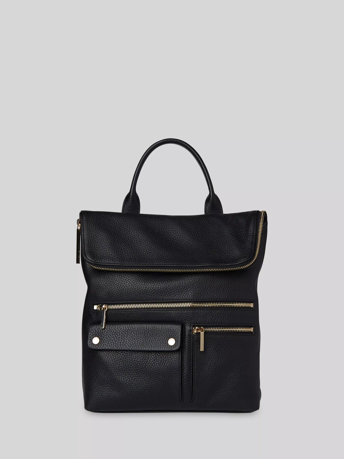 Whistles leather backpack black - British product