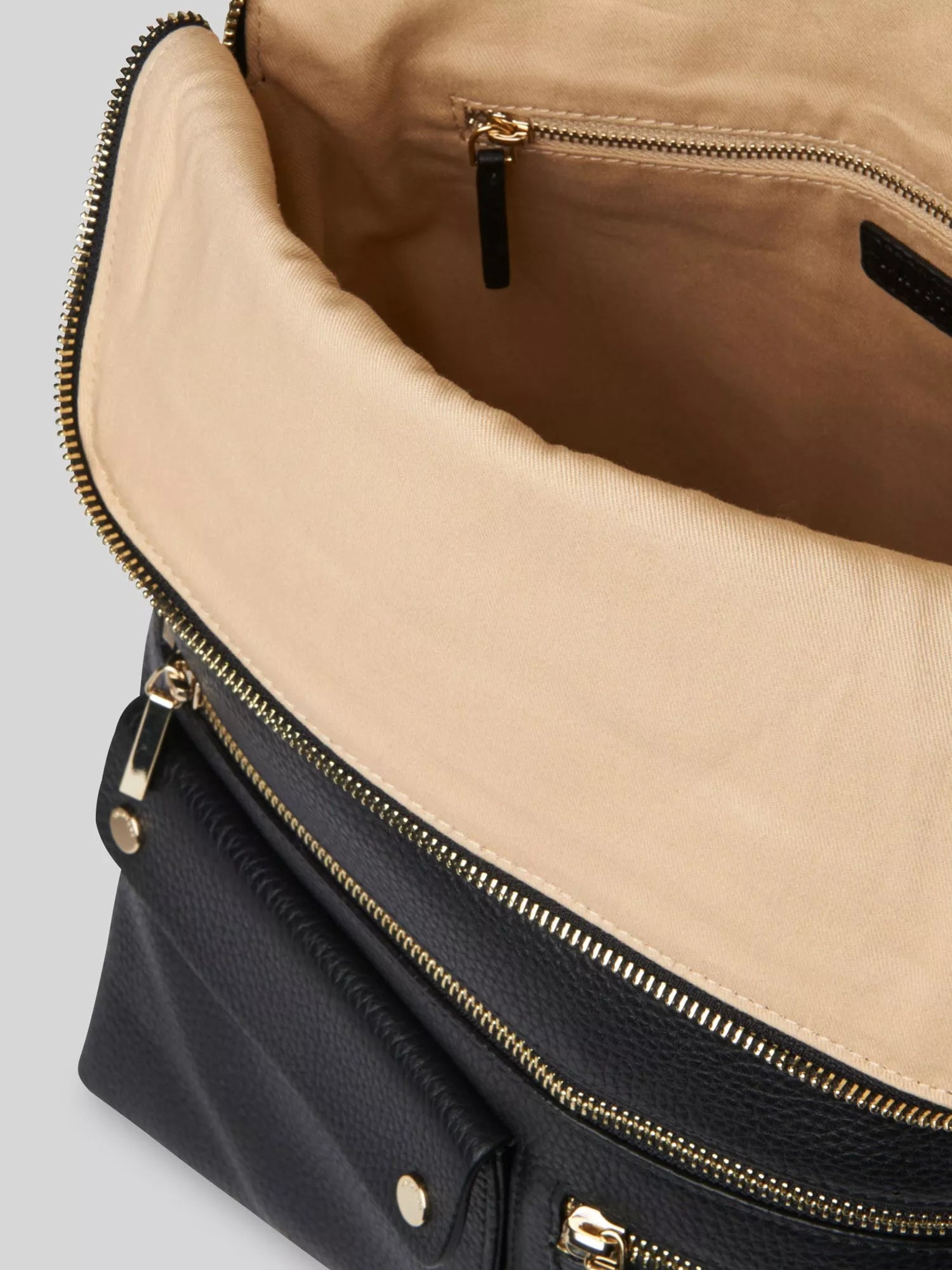 Whistles leather backpack black - British product