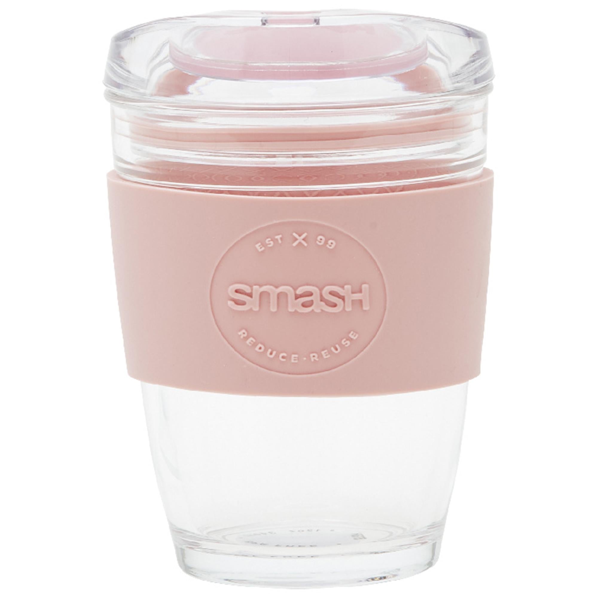 Smash Mountain View Glass Coffee Cup Pink GOODS Sainsburys   