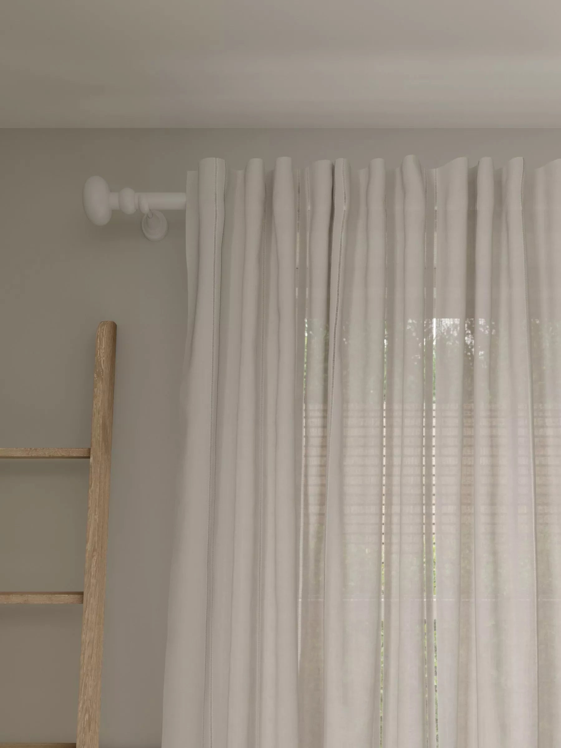 John Lewis Ladder Stitch Hidden Tab Voile Curtain Panel