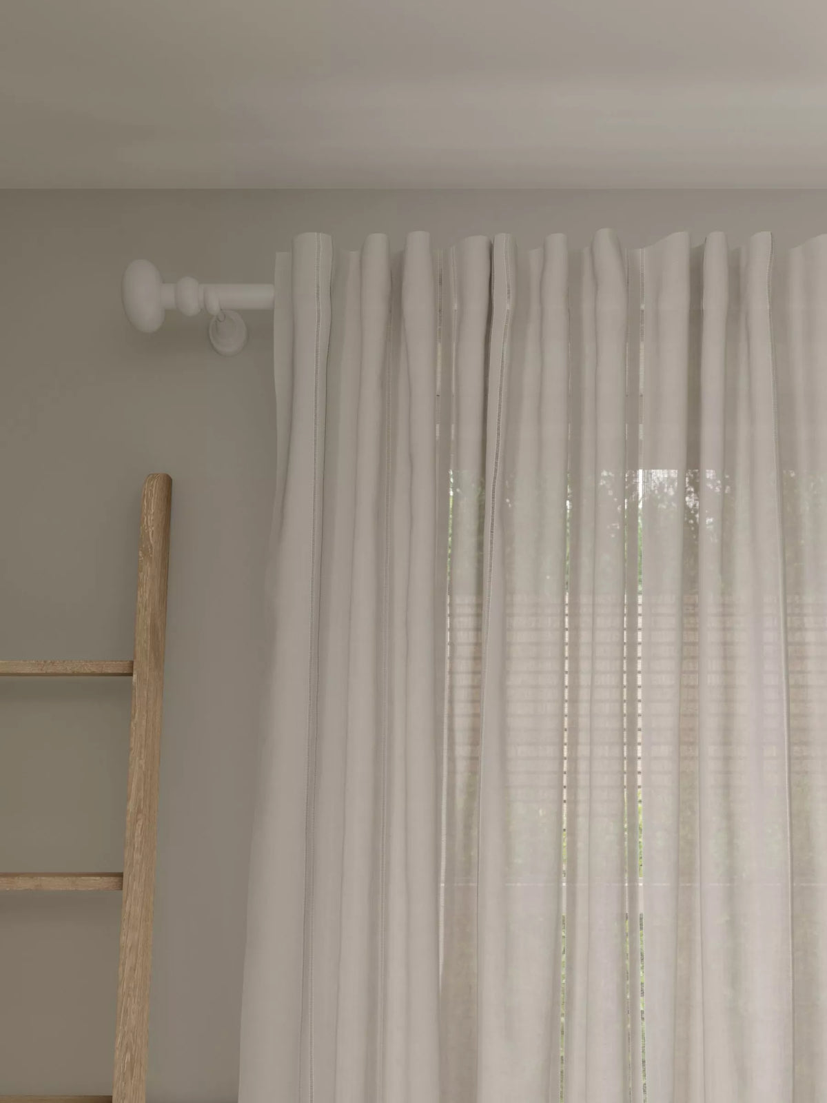 John Lewis Ladder Stitch Hidden Tab Voile Curtain Panel