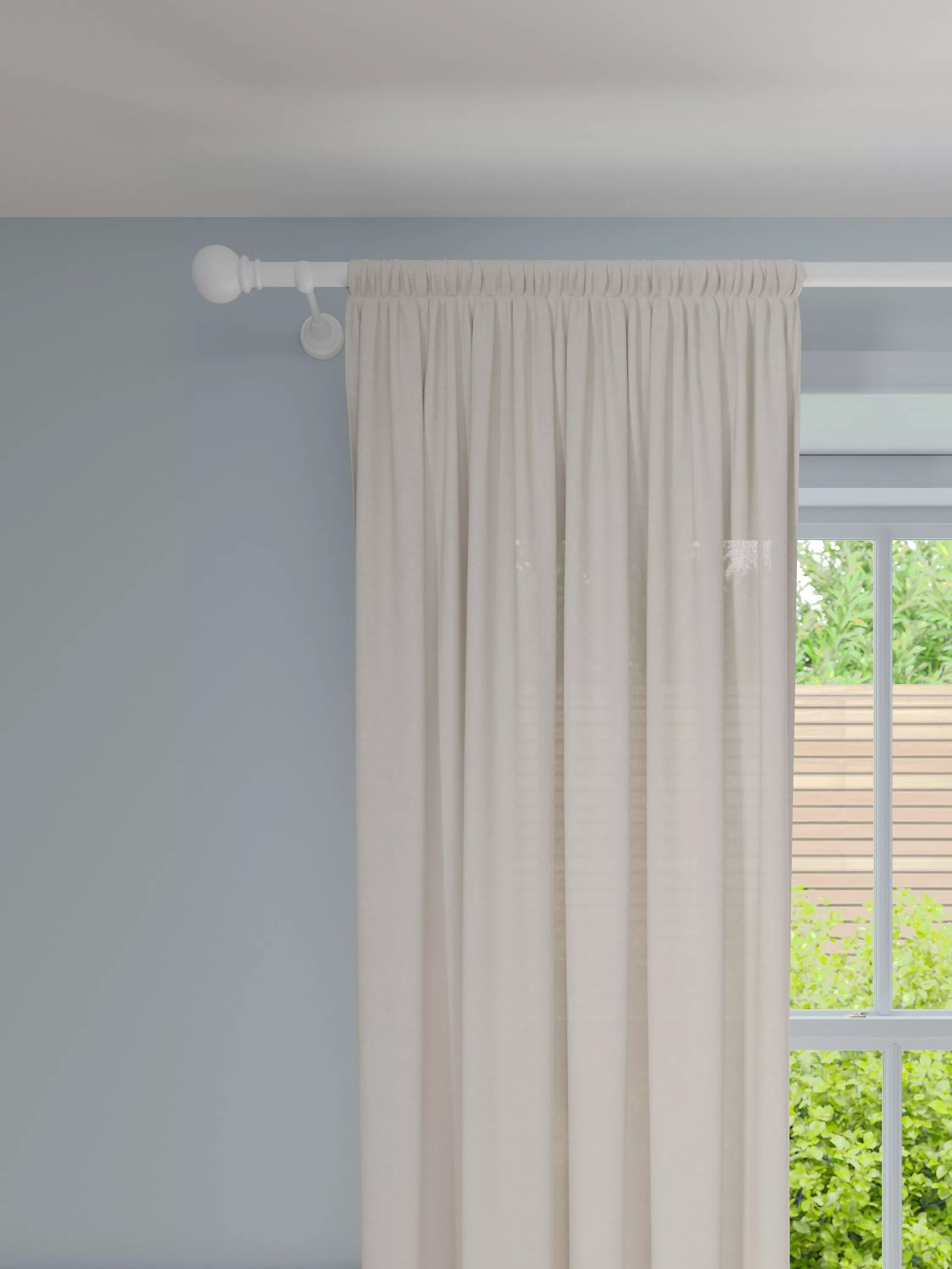John Lewis Linen Polyester Blend Slot Top Voile Panel, 183cm x 140cm