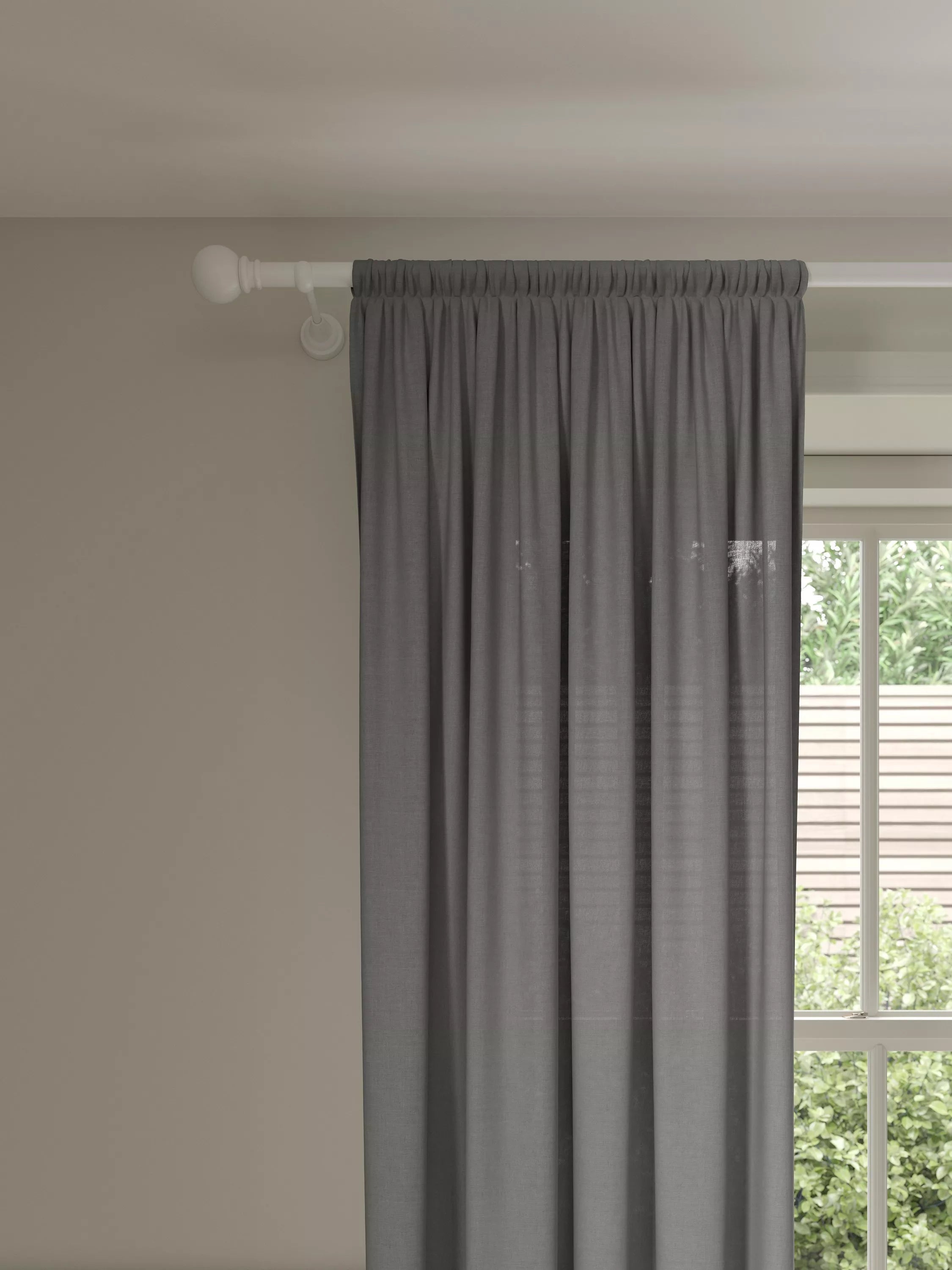 John Lewis Linen Polyester Blend Slot Top Voile Panel, 183cm x 140cm