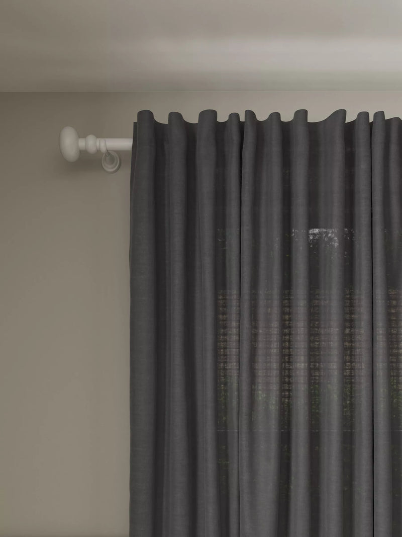 John Lewis Cotton/Linen Hidden Tab Voile Panel 229cm