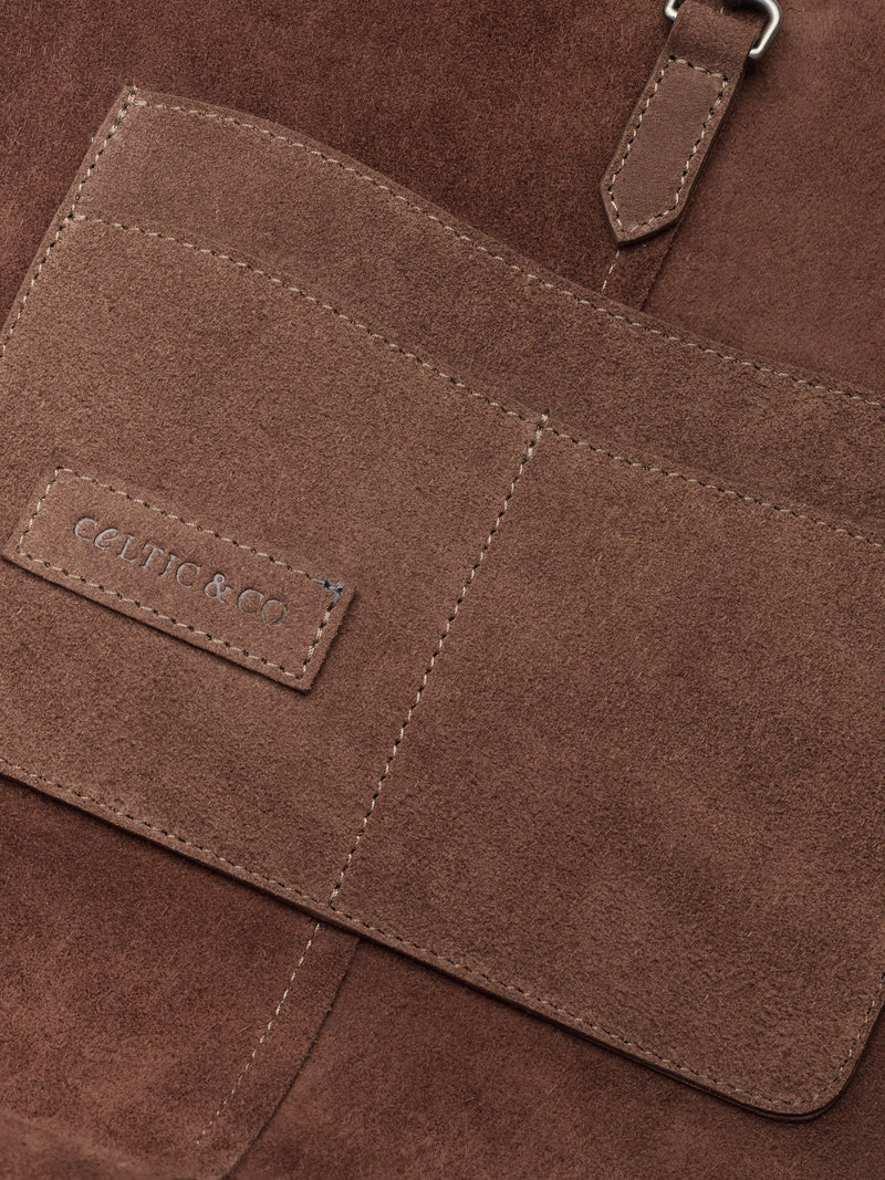 Celtic & Co. slouchy suede shoulder bag cognac (British brand)