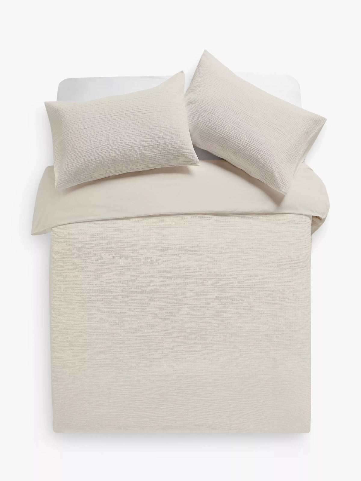 John Lewis cotton seersucker duvet cover set double, imported from the UK