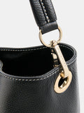 Whistles Kamil contrast stitch leather tote bag black (British brand)