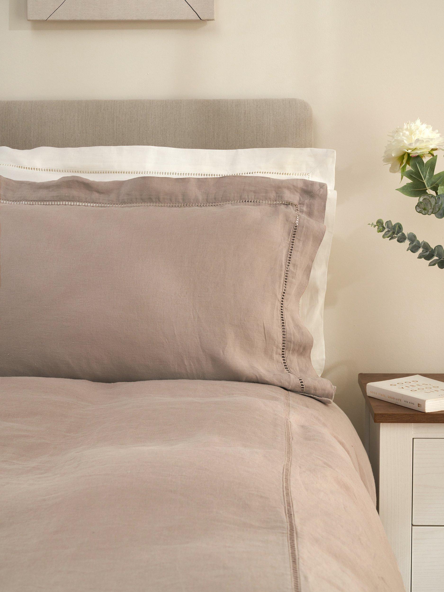 Truly linen ladder detail duvet cover double, UK version