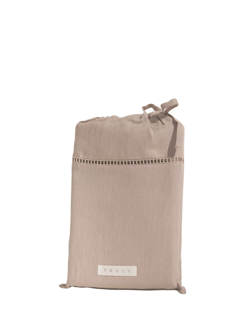 Truly linen ladder detail duvet cover double, UK version