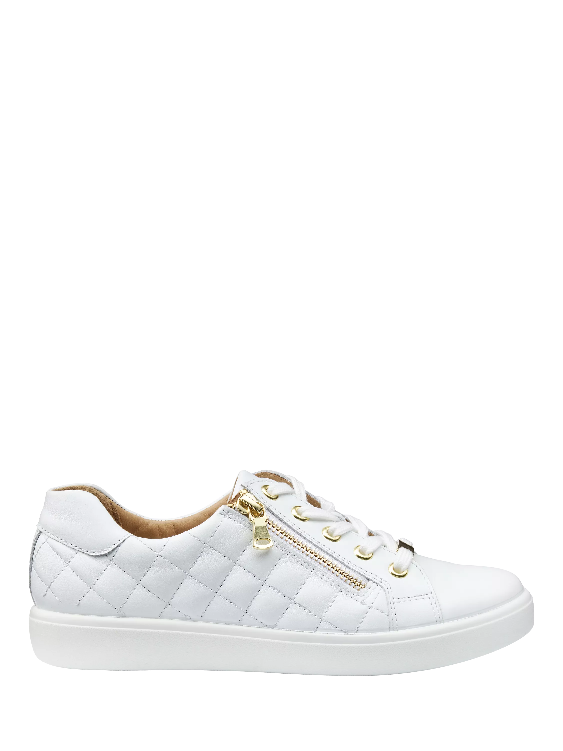 Hotter Wonder leather quilted trainers, UK version