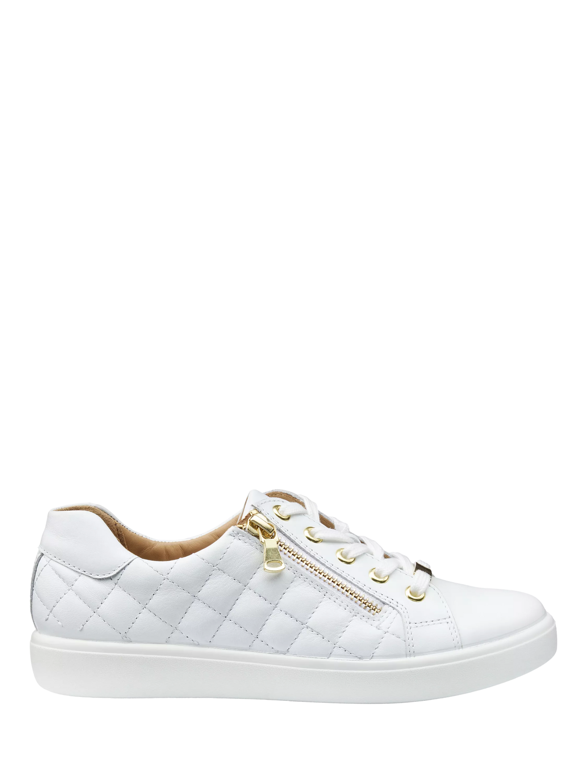 Hotter Wonder leather quilted trainers, UK version