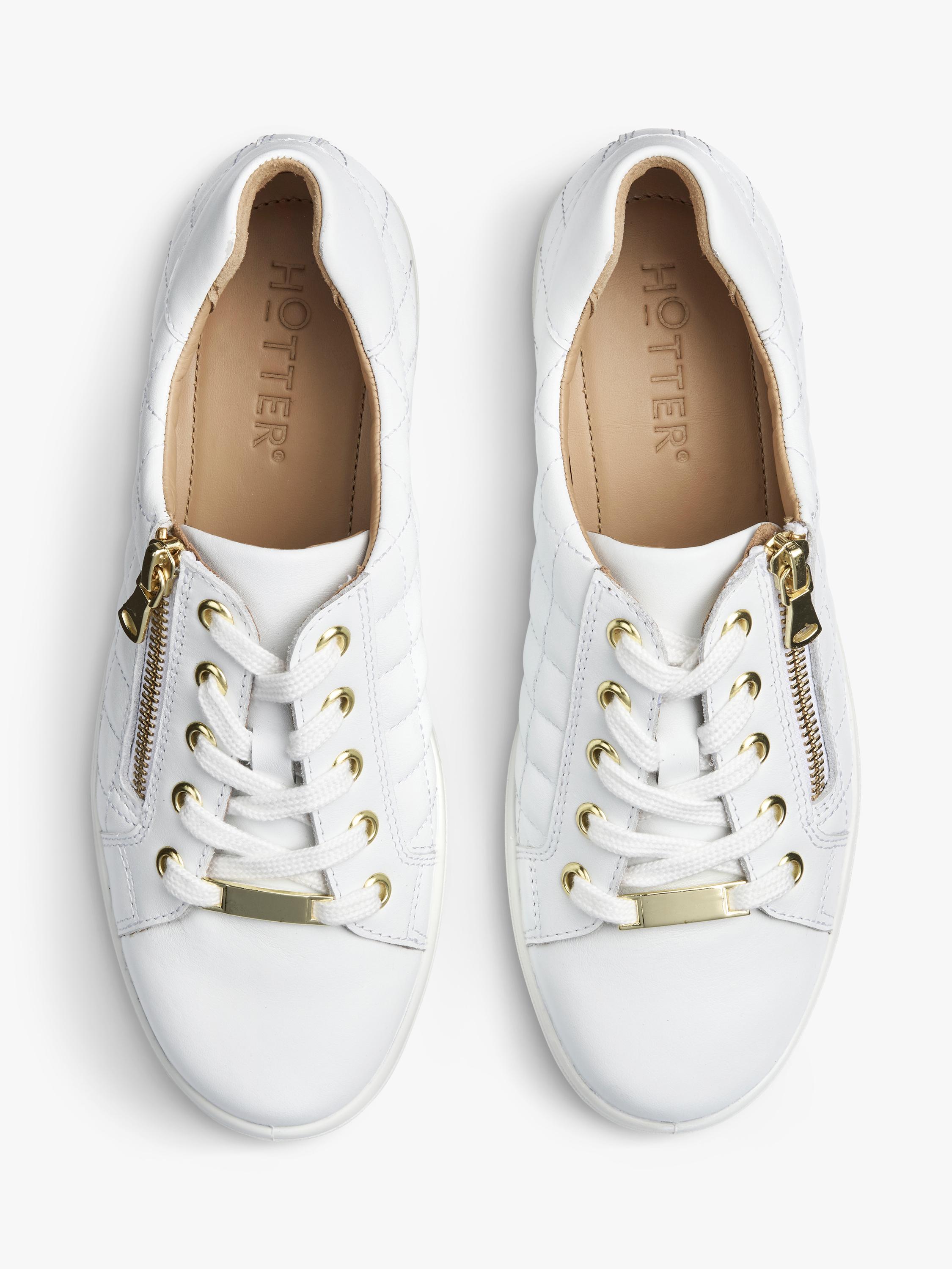 Hotter Wonder leather quilted trainers, UK version