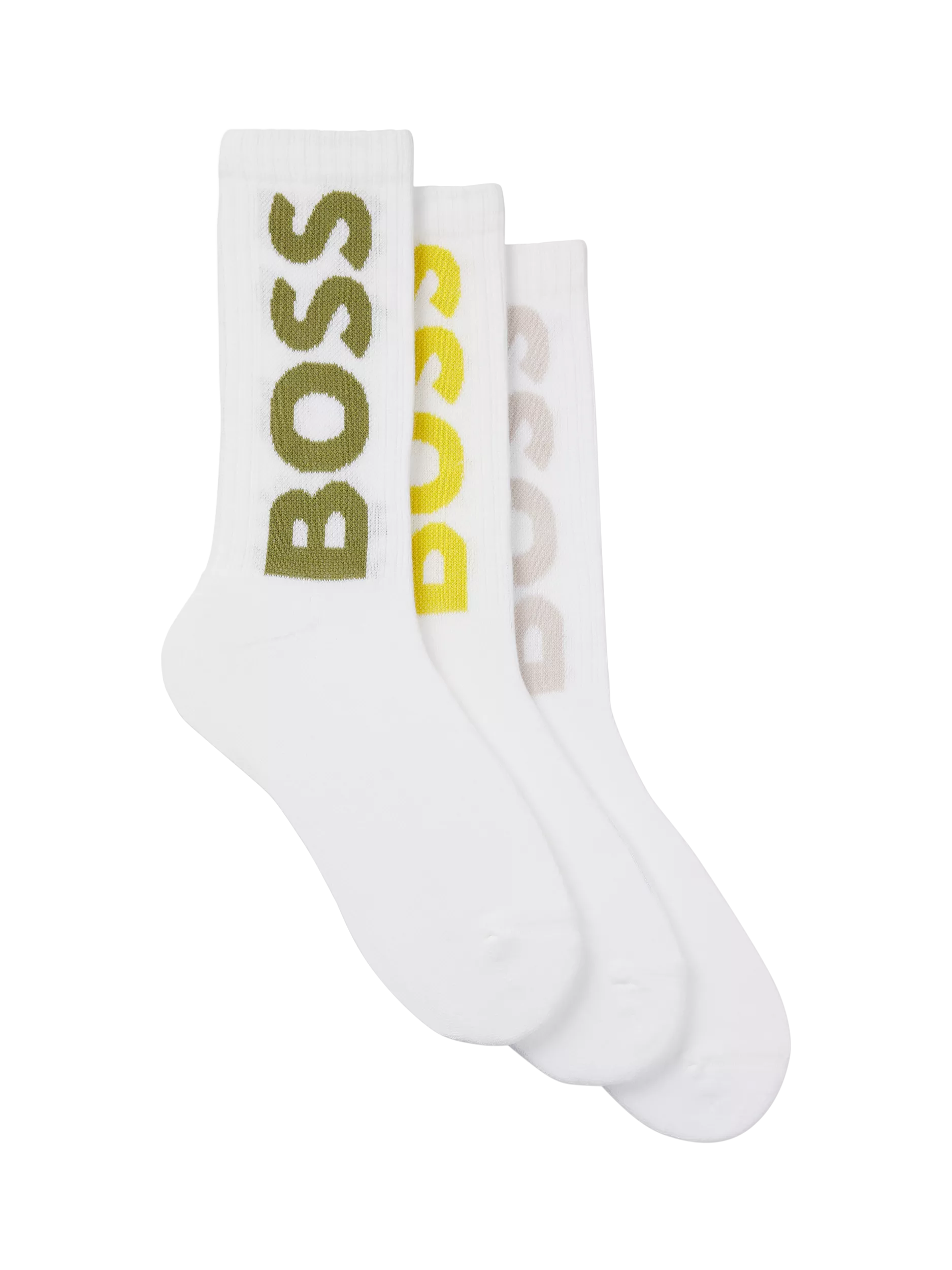 BOSS logo cotton mix socks pack of 3 (British brand)