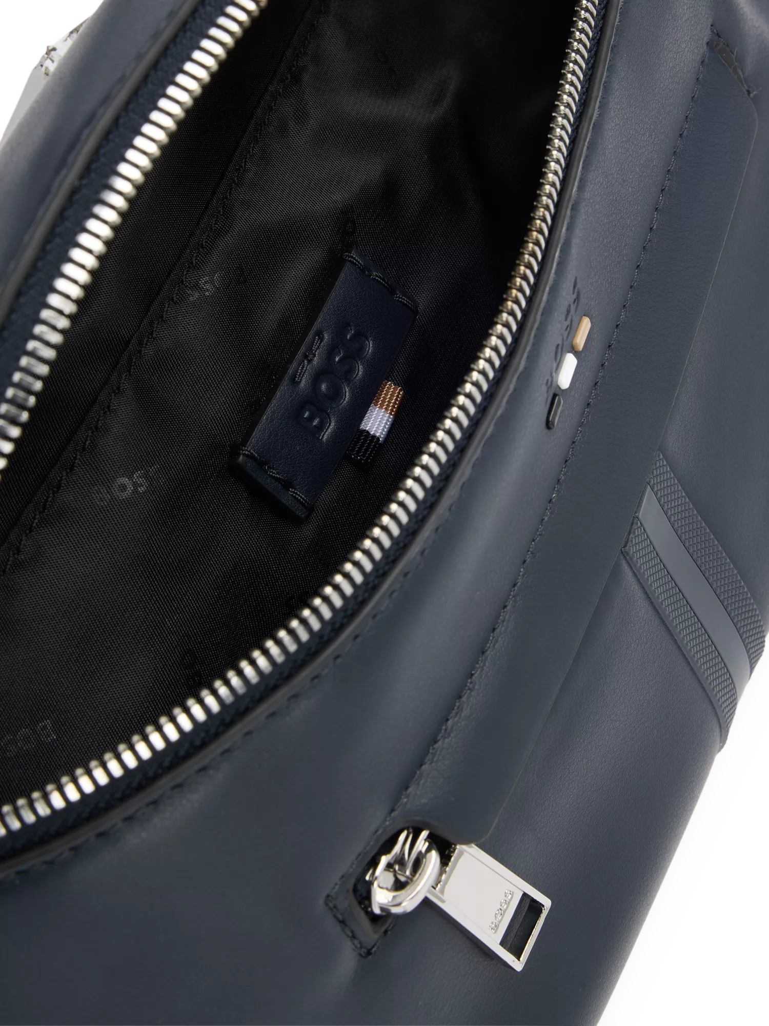 BOSS faux leather bum bag dark blue, UK version