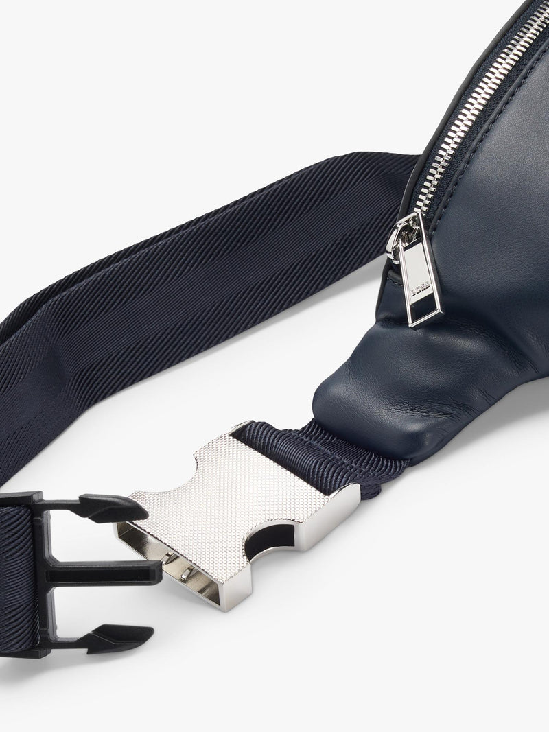 BOSS faux leather bum bag dark blue, UK version