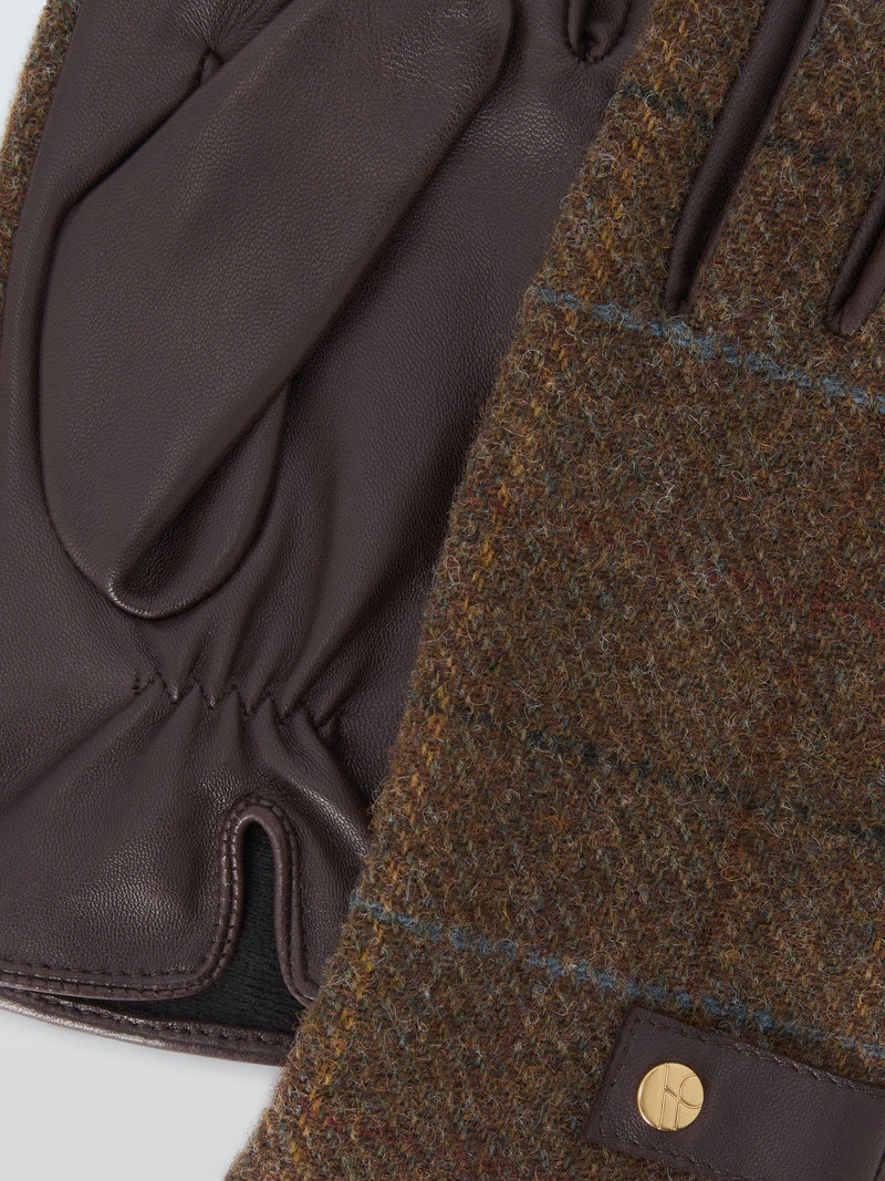 John Lewis Moon Wool Check Gloves in Multi - British product