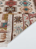 John Lewis Azita kelim flatweave rug in red/multi 240x170cm, imported from the UK