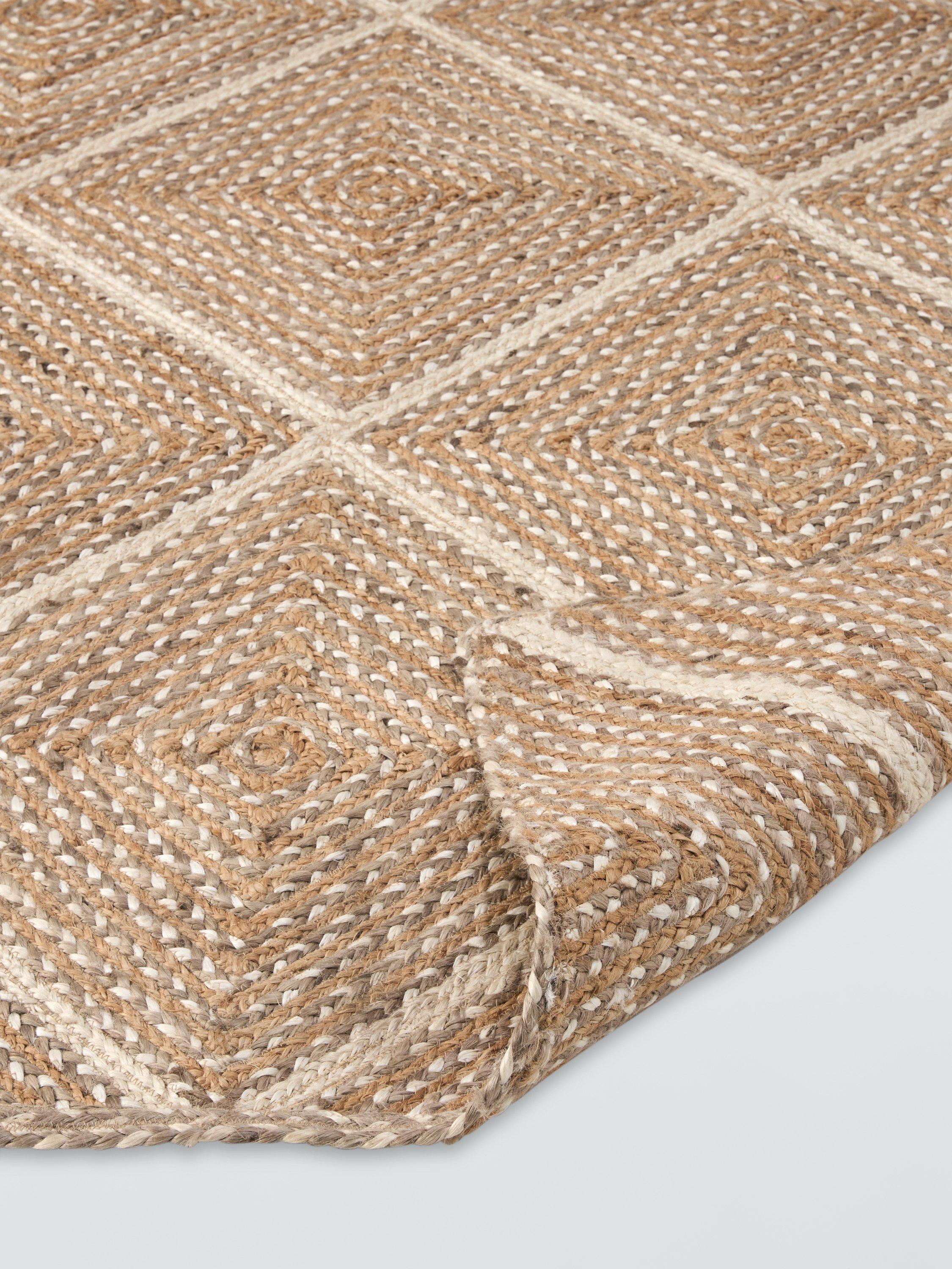 John Lewis jute rug diamond design natural 180x120cm, UK version