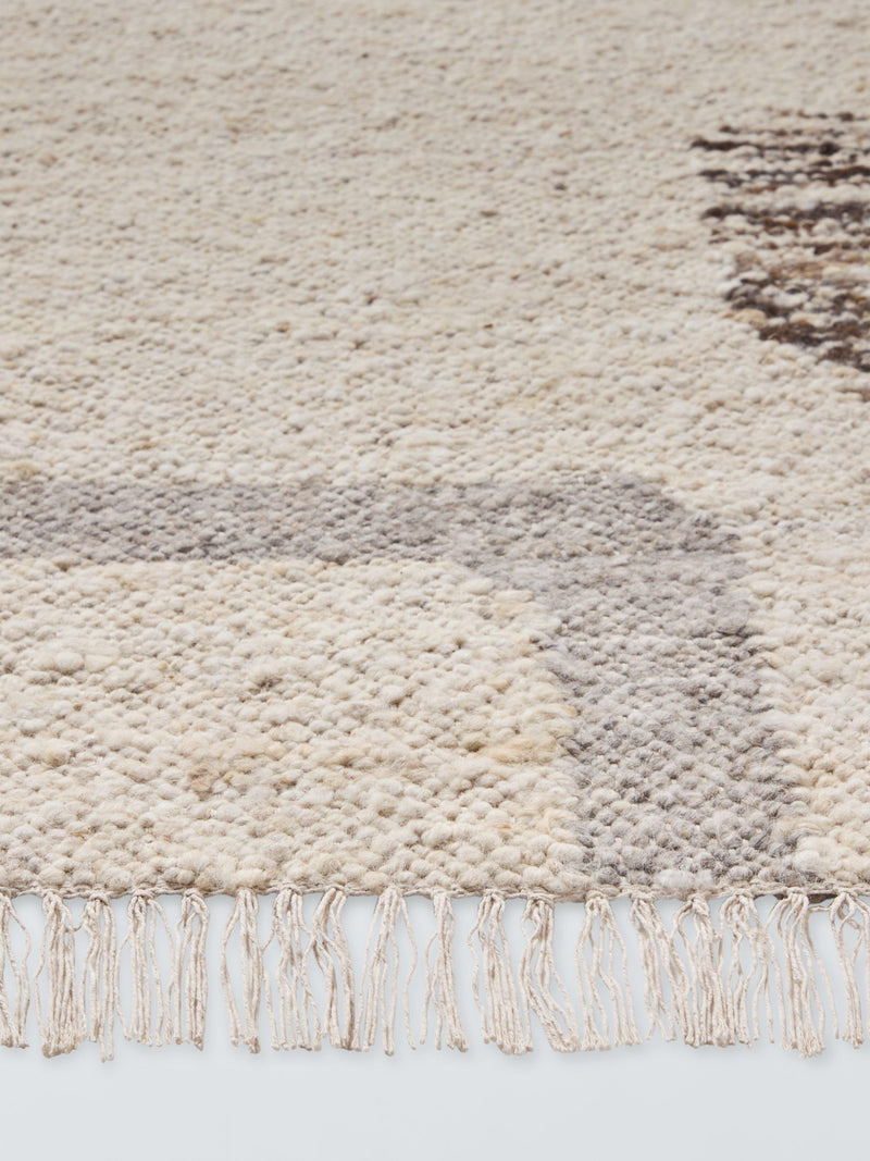 John Lewis geometric wool rug natural multi 180x120cm - British product