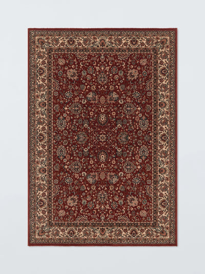 John Lewis John Lewis Royal Heritage Floral Pure Wool Rug Red 200 x 135 cm- Buy online at McGrocer