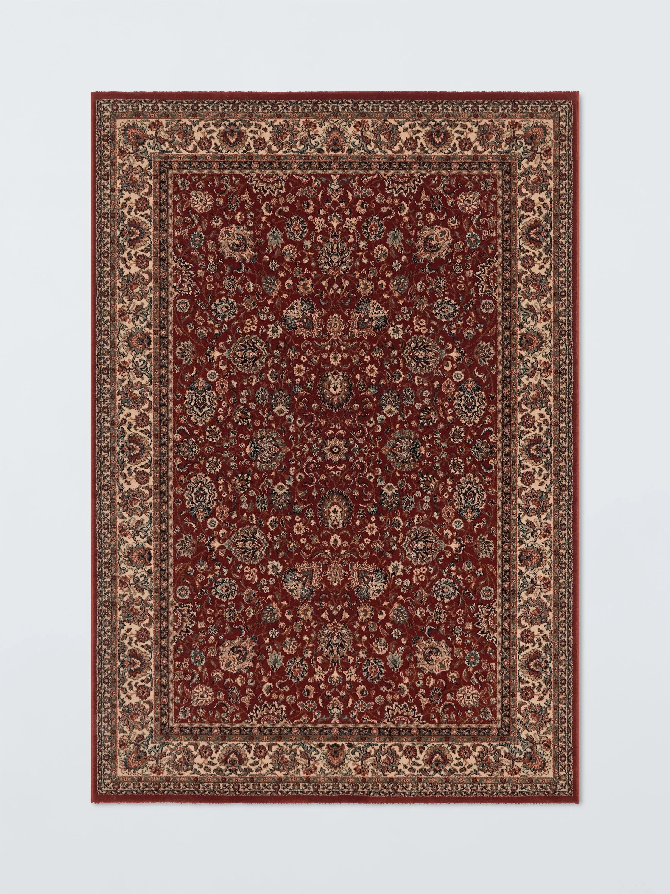 John Lewis Royal Heritage Floral Pure Wool Rug, Red, L180 x W120cm