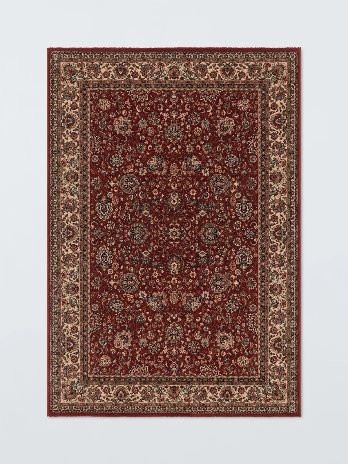 John Lewis Royal Heritage Floral Pure Wool Rug, Red, L180 x W120cm