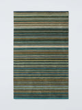 John Lewis Russet Multistripe Hand Loomed Rug, Green/Multi, L180 x W120cm