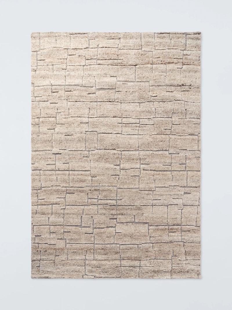 John Lewis Sahara Hand Knotted Wool Rich Rug, Natural/Multi, L180 x W120cm