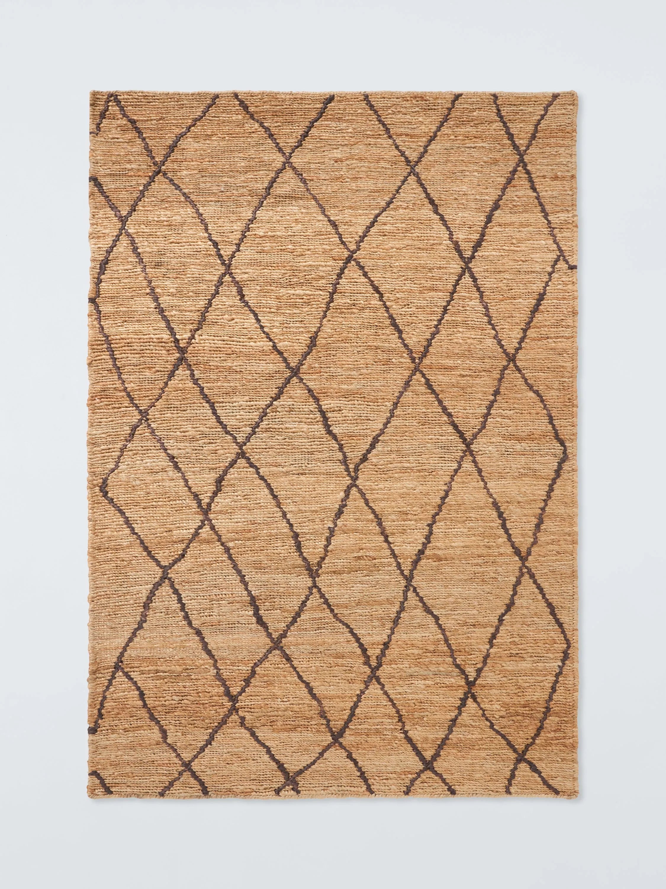 John Lewis Zohra Diamond Pure Jute rug 180x120cm, imported from the UK