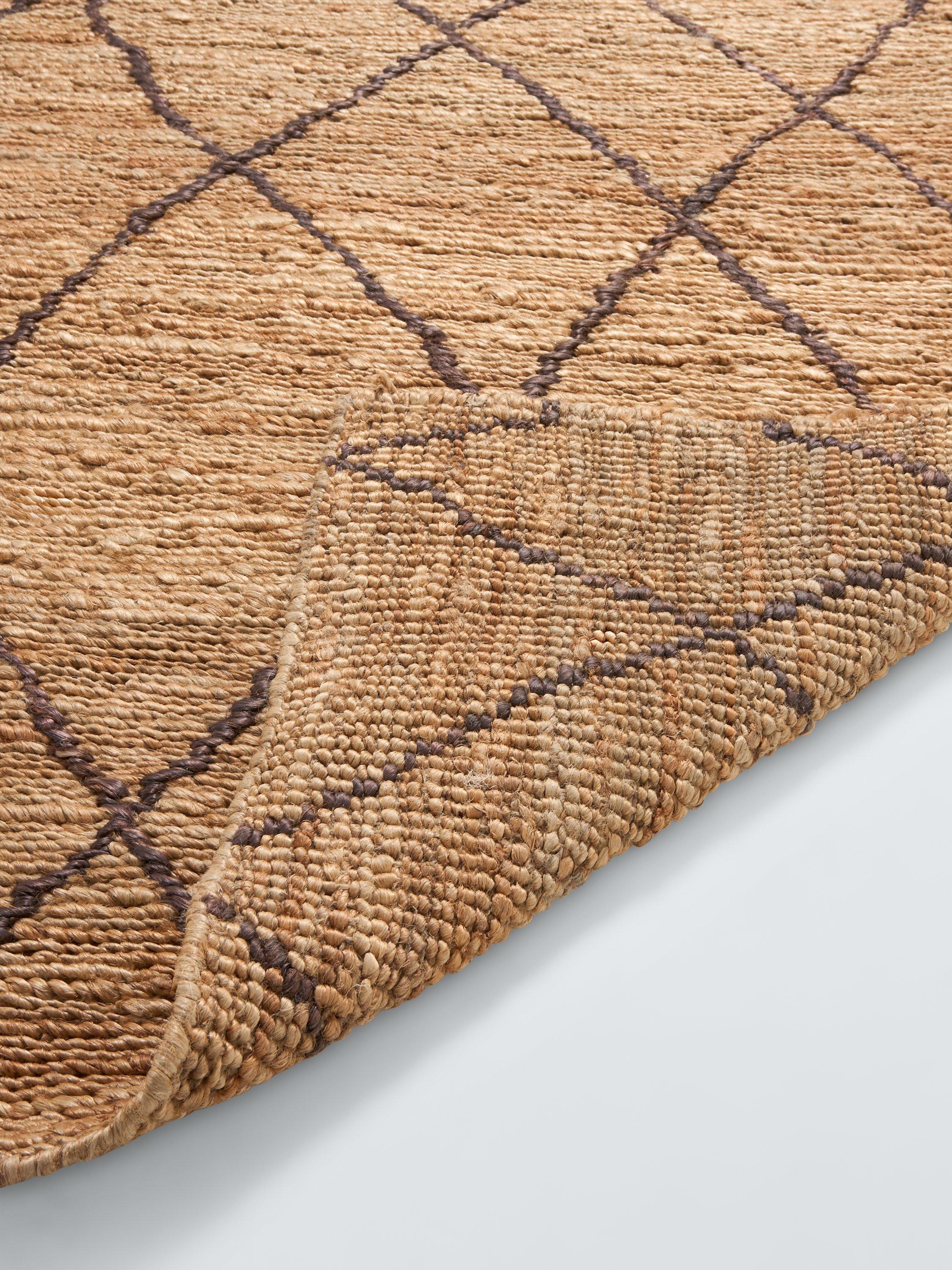 John Lewis Zohra Diamond Pure Jute rug 180x120cm, imported from the UK