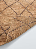 John Lewis Zohra Diamond Pure Jute rug 180x120cm, imported from the UK